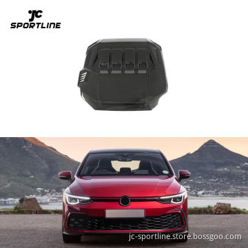 Dry Carbon Fiber Front Engine Hood Cover for VW Golf MK8 GTI 2021-2023